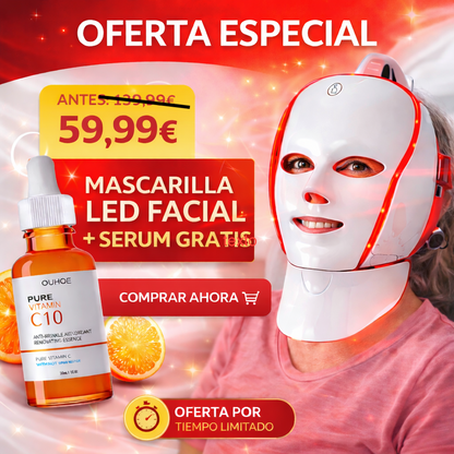 DermaLux Led Mascarilla Rejuvenecedora + Sérum GRATIS