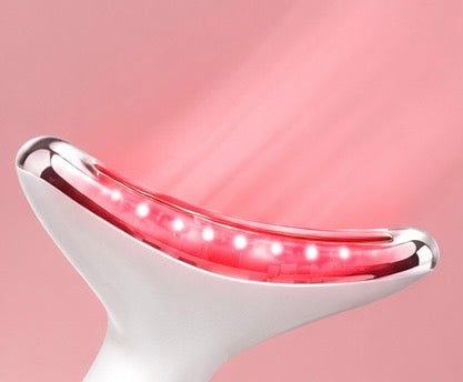Masajeador Facial y de Cuello con Luz LED – Cuidado de la Piel en Casa